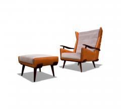 Jorge Zalszupin Bergere Armchair with Ottoman Jorge Zalszupin 1950s Lot 737A - 4390329