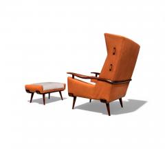 Jorge Zalszupin Bergere Armchair with Ottoman Jorge Zalszupin 1950s Lot 737A - 4390331