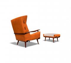 Jorge Zalszupin Bergere Armchair with Ottoman Jorge Zalszupin 1950s Lot 737A - 4390333