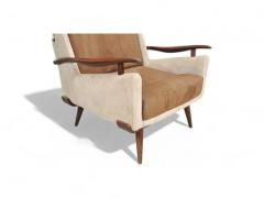 Jorge Zalszupin Bergere Armchair with Ottoman by Jorge Zalszupin c 1950s - 3929436