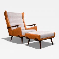 Jorge Zalszupin Bergere Lounge Chair Ottoman by Jorge Zalszupin Rosewood Lot 737A - 4634556