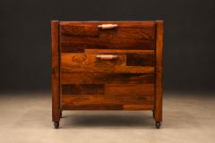 Jorge Zalszupin Brazilian Filing Cabinet Side Table on Casters in Rosewood Jorge Zalszupin - 4599763