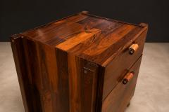 Jorge Zalszupin Brazilian Filing Cabinet Side Table on Casters in Rosewood Jorge Zalszupin - 4599764