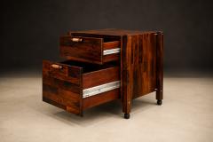 Jorge Zalszupin Brazilian Filing Cabinet Side Table on Casters in Rosewood Jorge Zalszupin - 4599765