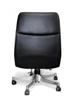 Jorge Zalszupin Brazilian Modern Armchair in Black Leather by Jorge Zalszupin 1973 Brazil - 3186950