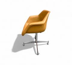 Jorge Zalszupin Brazilian Modern Armchair in Leather and Metal Jorge Zalszupin 1960s - 4417016