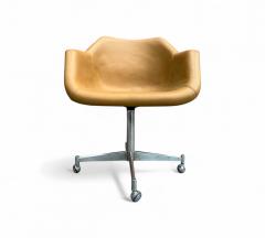 Jorge Zalszupin Brazilian Modern Armchair in Leather and Metal Jorge Zalszupin 1960s - 4417022