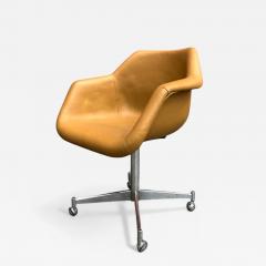 Jorge Zalszupin Brazilian Modern Armchair in Leather and Metal Jorge Zalszupin 1960s - 4426501