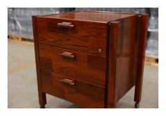 Jorge Zalszupin Brazilian Modern Cabinet with Three Drawers in Rosewood Jorge Zalszupin 1960s - 3559574