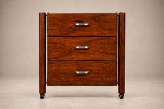 Jorge Zalszupin Brazilian Modern Filing Cabinet with 3 Drawers in Rosewood Jorge Zalszupin - 4722708