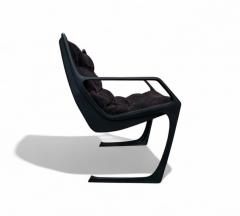 Jorge Zalszupin Brazilian Modern Fixed Commander Armchair in Metal Jorge Zalszupin 1970s - 4417065