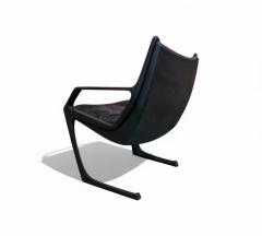 Jorge Zalszupin Brazilian Modern Fixed Commander Armchair in Metal Jorge Zalszupin 1970s - 4417068