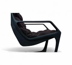 Jorge Zalszupin Brazilian Modern Fixed Commander Armchair in Metal Jorge Zalszupin 1970s - 4417072