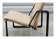 Jorge Zalszupin Brazilian Modern Lobby armchairs by Jorge Zalszupin in metal and leather 1970 - 3348447
