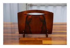 Jorge Zalszupin Brazilian Modern Magazine Rack in Hardwood Brazil c 1960 - 3357345