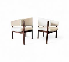 Jorge Zalszupin Brazilian Modern Pair of Senior Armchairs in Rosewood Jorge Zalszupin 1960s - 4416918