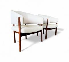 Jorge Zalszupin Brazilian Modern Pair of Senior Armchairs in Rosewood Jorge Zalszupin 1960s - 4416923