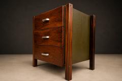 Jorge Zalszupin Brazilian Modern Side Table with drawers in Rosewood Jorge Zalszupin - 4594350