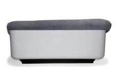 Jorge Zalszupin Brazilian Modern Sofa in Grey Velvet Fiber by Jorge Zalszupin 1973 Brazil - 3193580