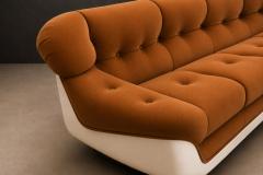 Jorge Zalszupin Brazilian Modern VIP Sofa in Fiberglass Mohair by Jorge Zalszupin - 4597072