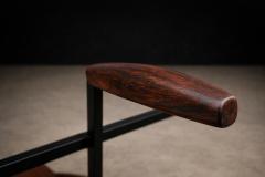 Jorge Zalszupin Carrinho de Ch Bar Cart in Rosewood Iron Brass by Jorge Zalszupin 1950s - 4611007