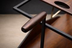 Jorge Zalszupin Carrinho de Ch Bar Cart in Rosewood Iron Brass by Jorge Zalszupin 1950s - 4611012