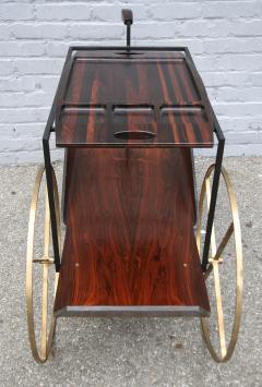 Jorge Zalszupin Carrinho de Cha Brazilian Jacaranda 1950s Bar Cart by Zalszupin - 224698