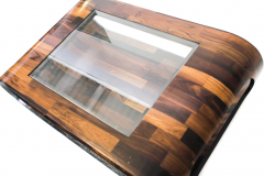 Jorge Zalszupin Curved Rosewood Coffee Table with Glass Top By Jorge Zalszupin 1960 - 3742085