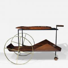 Jorge Zalszupin Jorge Zalszupin Carrinho de Ch Rosewood Bar Cart Trolley - 3034207