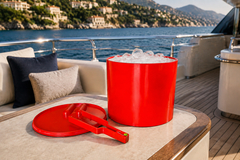 Jorge Zalszupin Jorge Zalszupin Eva Ice Bucket in Red Plastic Brazil 1970s - 4745867