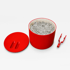 Jorge Zalszupin Jorge Zalszupin Eva Ice Bucket in Red Plastic Brazil 1970s - 4746029