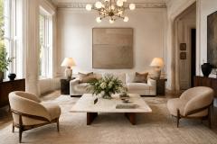 Jorge Zalszupin Limestone Coffee Table by Jorge Zalszupin in Rosewood Marble Brazil 1959 - 4655008