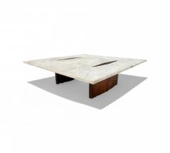 Jorge Zalszupin Limestone Coffee Table in Rosewood Marble Jorge Zalszupin 1959 Lot 553A - 4302089