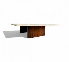 Jorge Zalszupin Limestone Coffee Table in Rosewood Marble Jorge Zalszupin 1959 Lot 553A - 4302092