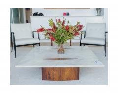 Jorge Zalszupin Limestone Coffee Table in Rosewood Marble Jorge Zalszupin 1959 Lot 553A - 4302105