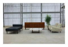 Jorge Zalszupin Mid Century Modern Armchairs in Hardwood Fabric Att to Jorge Zalszupin - 3357485