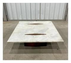 Jorge Zalszupin Mid Century Modern Coffee Table in Wood Marble by Jorge Zalszupin Brazil - 3357507