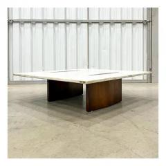 Jorge Zalszupin Mid Century Modern Coffee Table in Wood Marble by Jorge Zalszupin Brazil - 3357508