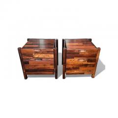 Jorge Zalszupin Mid Century Modern Nightstands File Cabinet pair Hardwood Jorge Zalszupin 1960 - 3871091