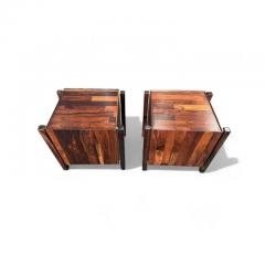 Jorge Zalszupin Mid Century Modern Nightstands File Cabinet pair Hardwood Jorge Zalszupin 1960 - 3871099