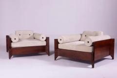 Jorge Zalszupin Mid Century Modern Pair of Brasiliana Armchairs by Jorge Zalszupin Brazil 1960 - 3427644