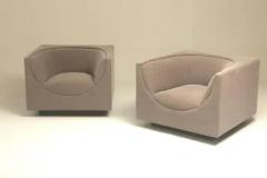 Jorge Zalszupin Mid Century Modern Pair of Cubo Armchairs by Jorge Zalszupin Brazil 1960s - 3487126