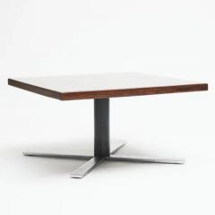 Jorge Zalszupin Midcentury Coffee Table in Hardwood Chrome by Jorge Zalszuspin Brazil 1963 - 3183788