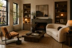 Jorge Zalszupin Pair of Brazilian Modern Lounge Chairs in Camel Shearling Darkened Brass Steel - 4599787