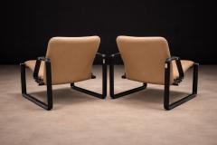 Jorge Zalszupin Pair of Lobby armchairs in Metal Leather Jorge Zalszupin 1970s - 4547132