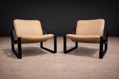 Jorge Zalszupin Pair of Lobby armchairs in Metal Leather Jorge Zalszupin 1970s - 4547134