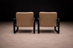 Jorge Zalszupin Pair of Lobby armchairs in Metal Leather Jorge Zalszupin 1970s - 4547135