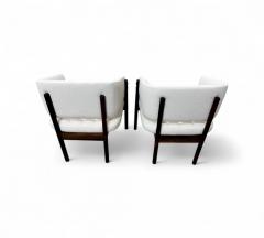 Jorge Zalszupin Pair of Senior Armchairs in Rosewood Suede Jorge Zalszupin 1960s - 4367455