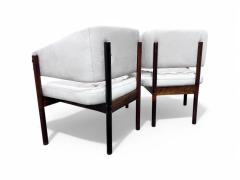 Jorge Zalszupin Pair of Senior Armchairs in Rosewood Suede Jorge Zalszupin 1960s - 4367456