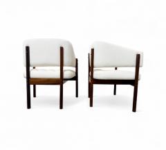 Jorge Zalszupin Pair of Senior Armchairs in Rosewood Suede Jorge Zalszupin 1960s - 4367460